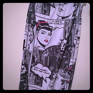 Roy Lichtenstein Inspired Maxi Skirt Size Medium