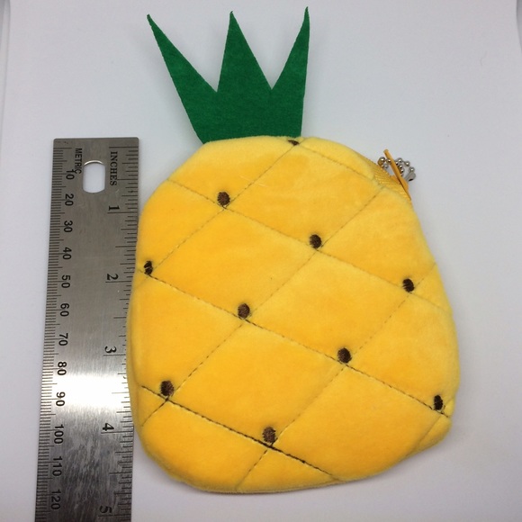 Fruit Coin Purse Set Of 5 - Backpack Charm Keychain Holders For Kids