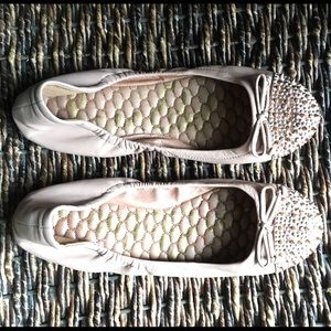 Sam Edelman Nude Spiked Ballet Flats