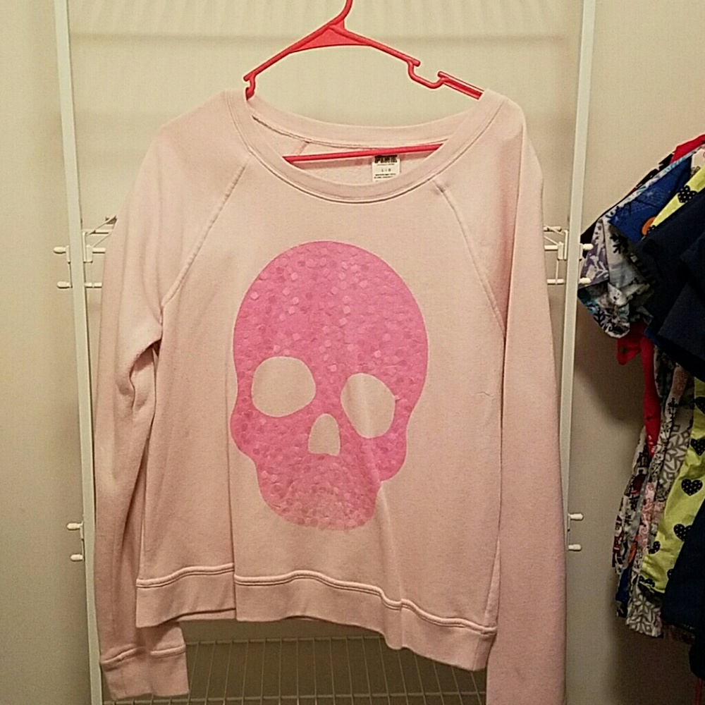 Pink Skull Sweatshirt