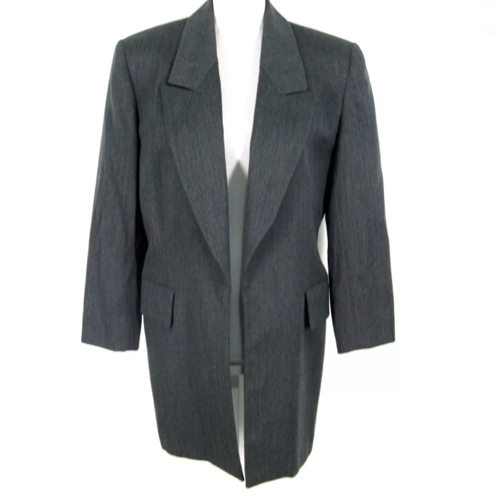 Vintage Christian Dior Long Gray Duster Blazer💋