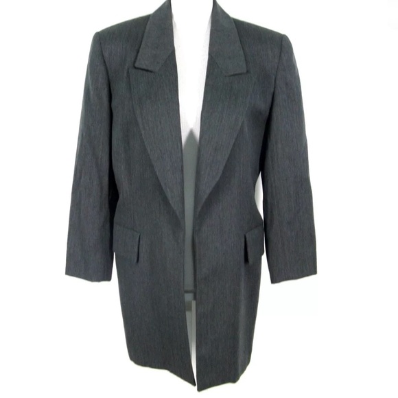 Vintage Christian Dior Long Gray Duster Blazer💋 - Picture 1 of 4