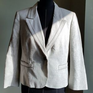 Ann Taylor Shimmer Blazer w/ Metallic Thread Sz 12