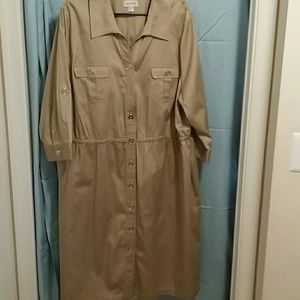 Khaki Shirt Dress