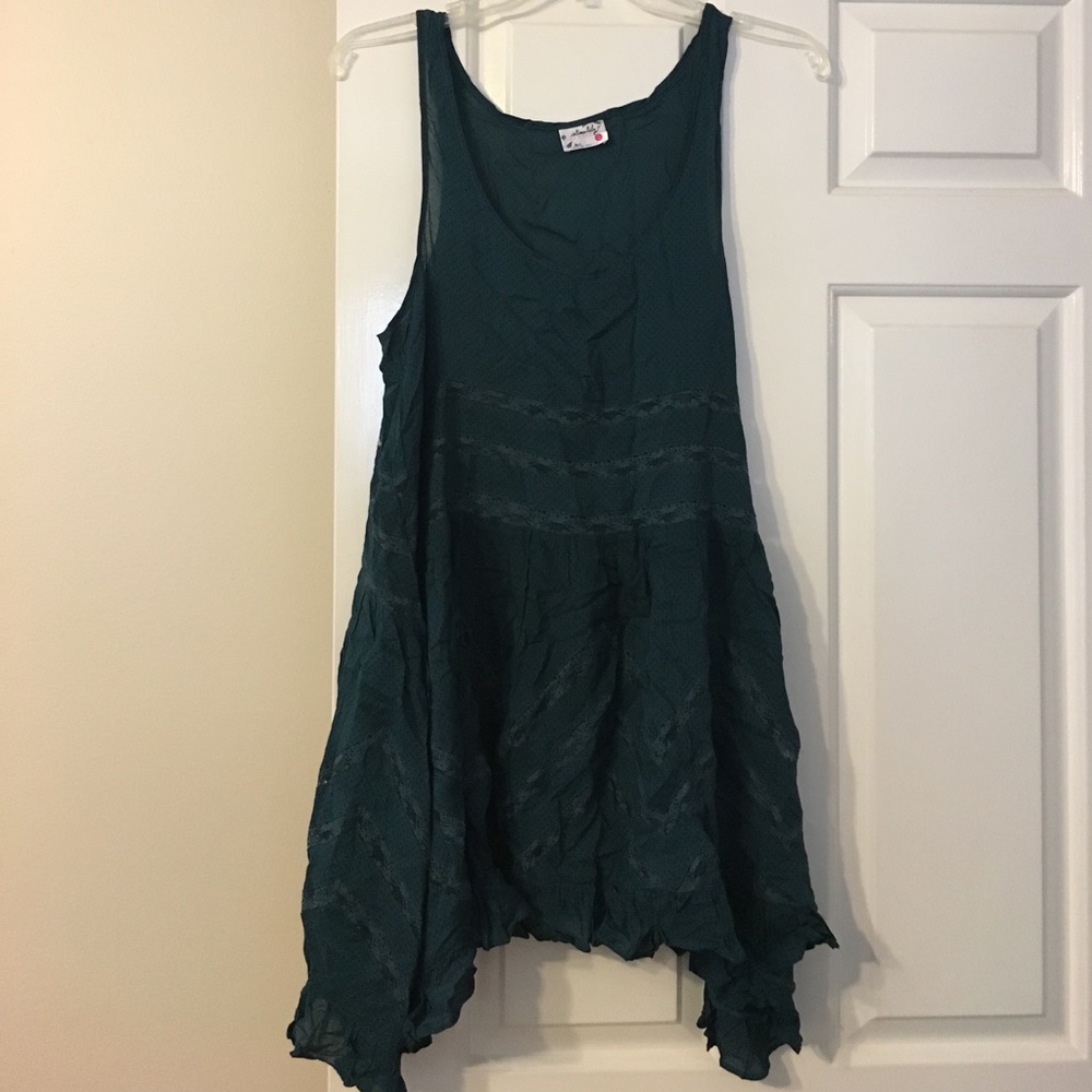 Free People Lace & Voile trapeze tank slip. Small