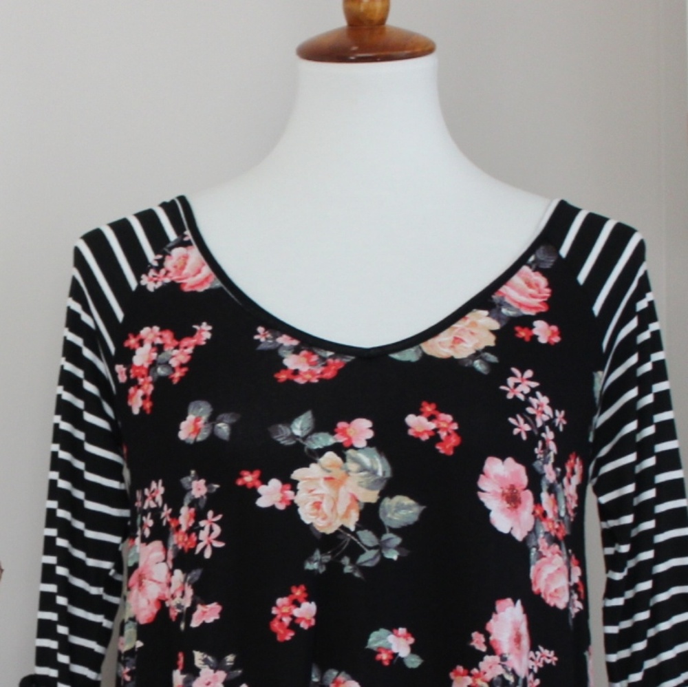 Floral Striped Jersey - Picture 6 of 7