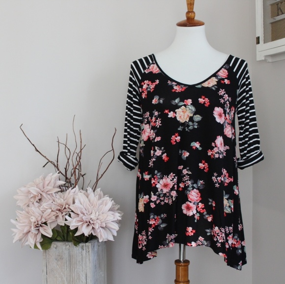 Floral Striped Jersey - Picture 3 of 7