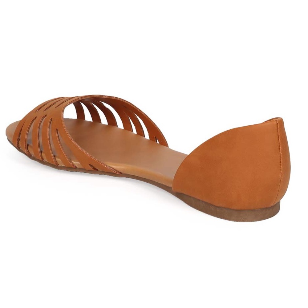 ‼️FINAL PRICE‼️Open Toe Flat Tan Sandal - Picture 5 of 7