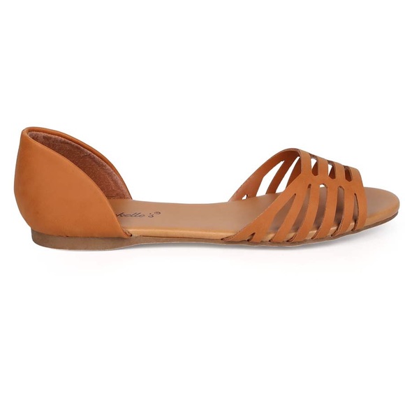 ‼️FINAL PRICE‼️Open Toe Flat Tan Sandal - Picture 4 of 7