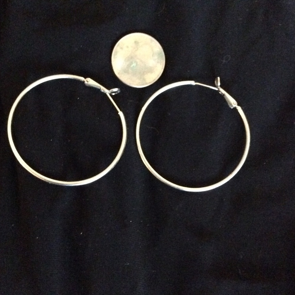 Sterling silver hoop earrings