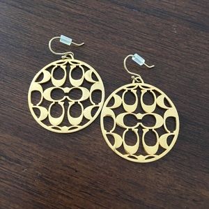 Gold Coach Earrings