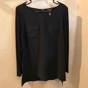 White House Black Market Black Top w/ pockets