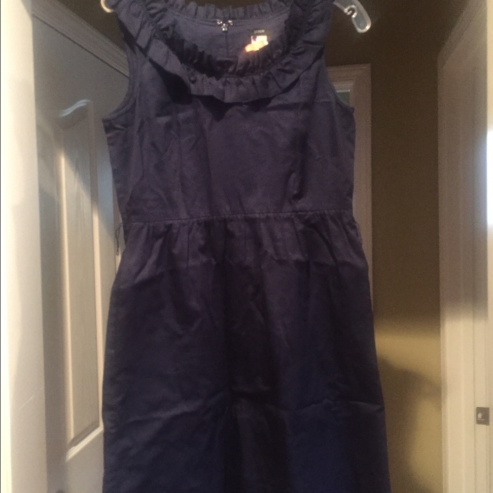 J crew Dress bridesmaids line navy blue