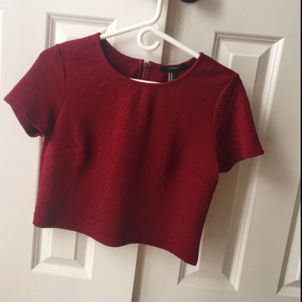 NWOT Red Crop Top