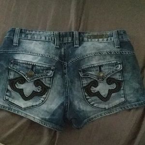 Express distressed shorts