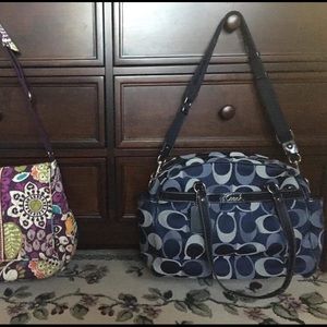 Navy Coach Diaper Bag