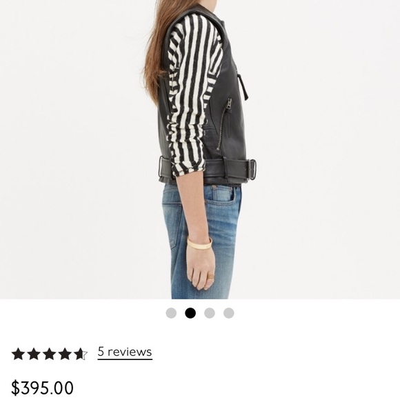 NEW! Madewell leather vest. - Picture 3 of 3