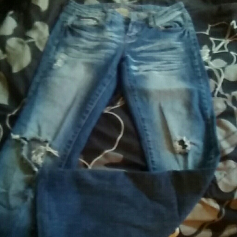 Distressed jeans