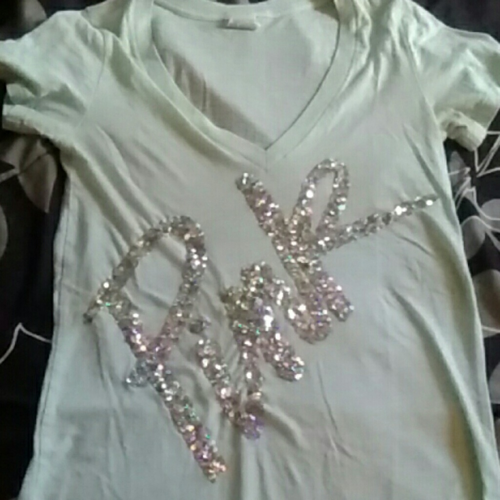 Pink bling tee