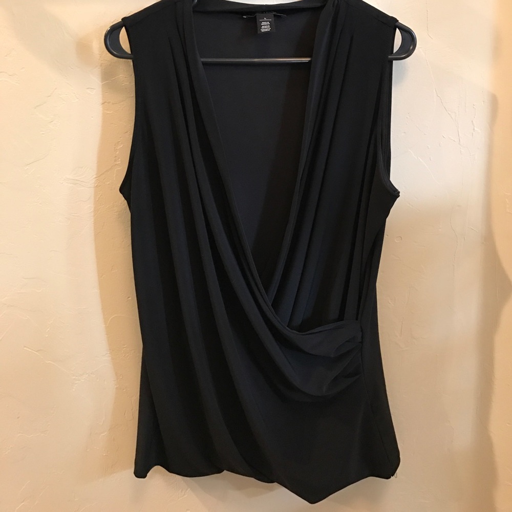 White House Black Market Black Sleeveless Top