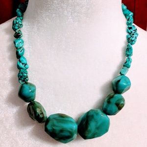 Blue fashion necklace