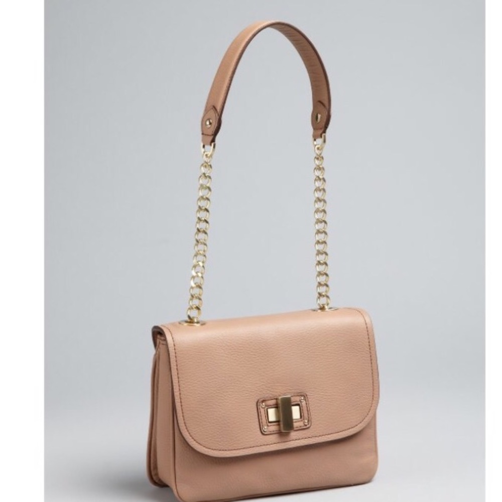 BCBG Max Azaria Pebbled Leather Chained Purse
