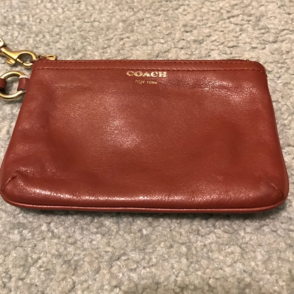 Leather Coach Wristlet!