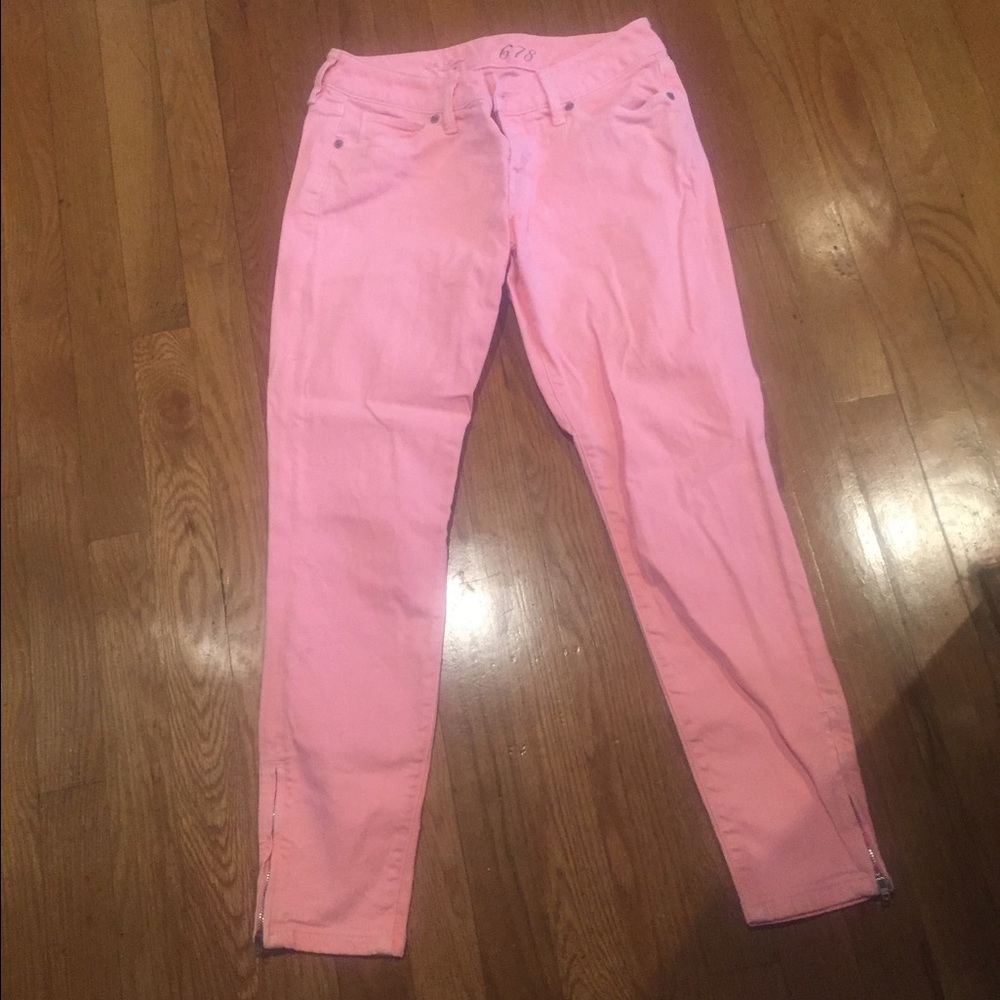The Limited 678 denim pink ankle skinny jeans
