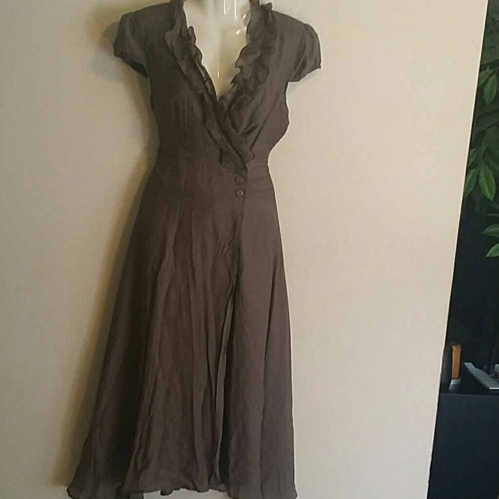 Brown Wrap Dress