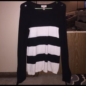Black and white sweater