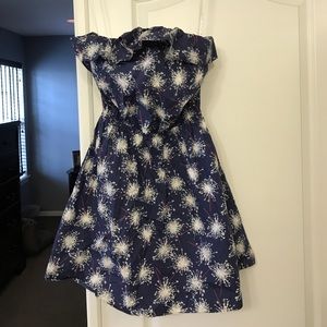 Lilly Pulitzer strapless fireworks dress