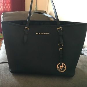 Michael Kors black leather bag