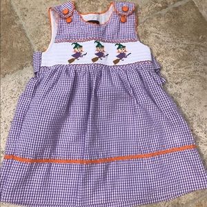 Girls Smocked Halloween Dress