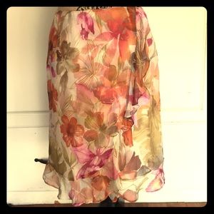Barry Bricken gorgeous 100% silk wrap style skirt