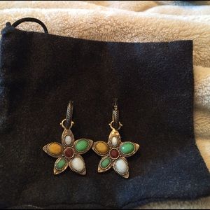 Multi Stone Reversible Pierced Earrings