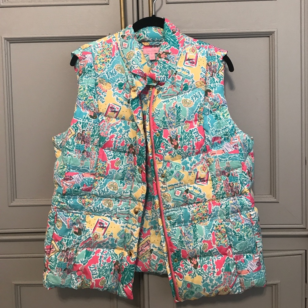 XL Lilly Pulitzer "In the Beginning" puffer vest