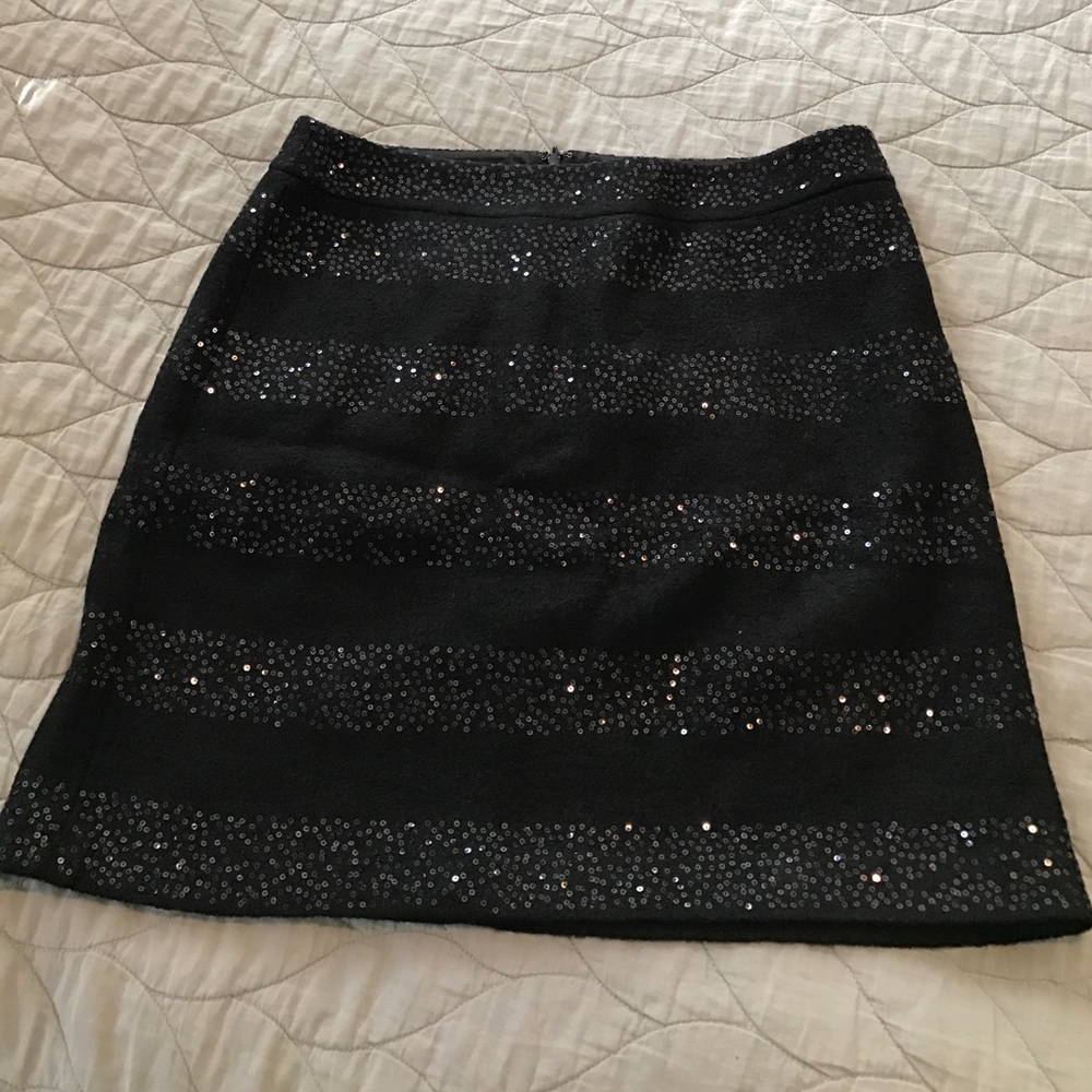 Loft Sequin stripe skirt