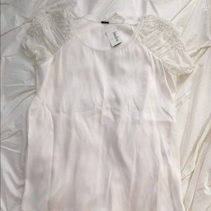 White Elie Tahari Silk Top