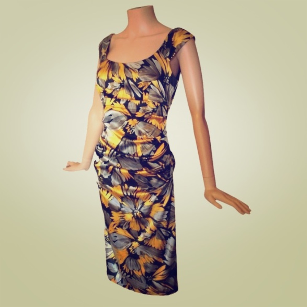 💛London Times Black/Yellow Dress