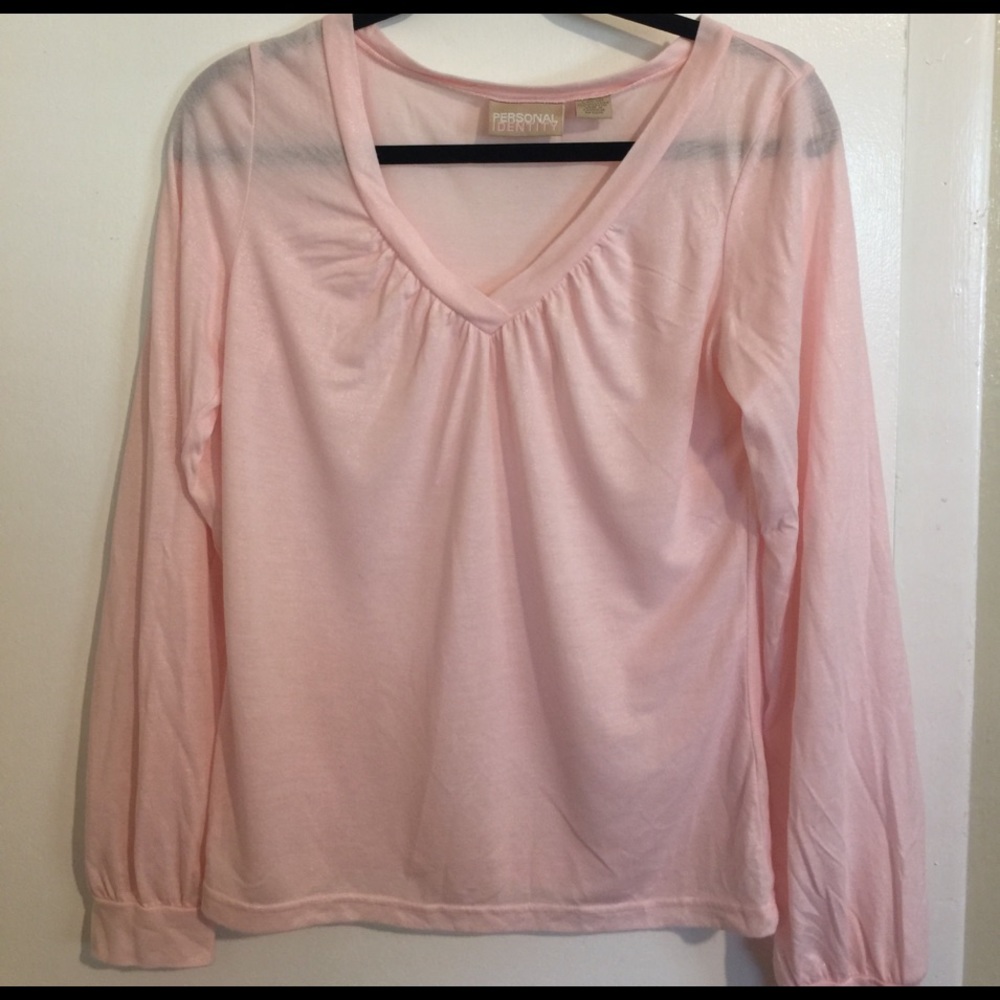 Pink Shimmer Long Sleeve Top