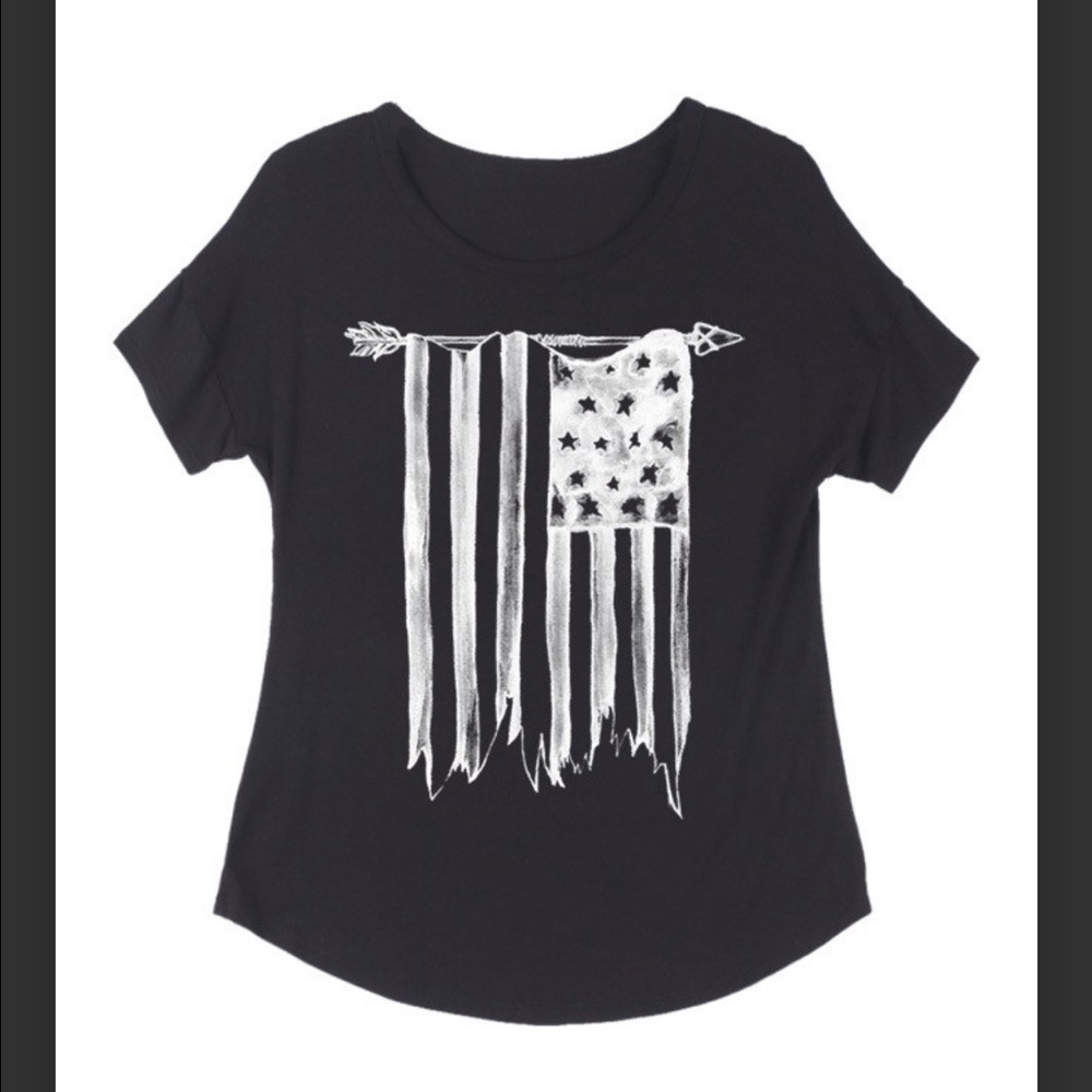 American flag graphic tee