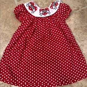 Valentine's Smocked dress