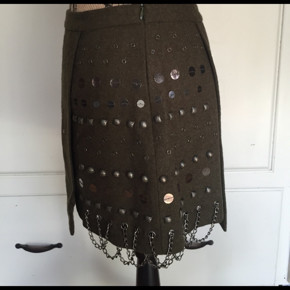 Anthropologie Nanette Lepore detailed wool mini