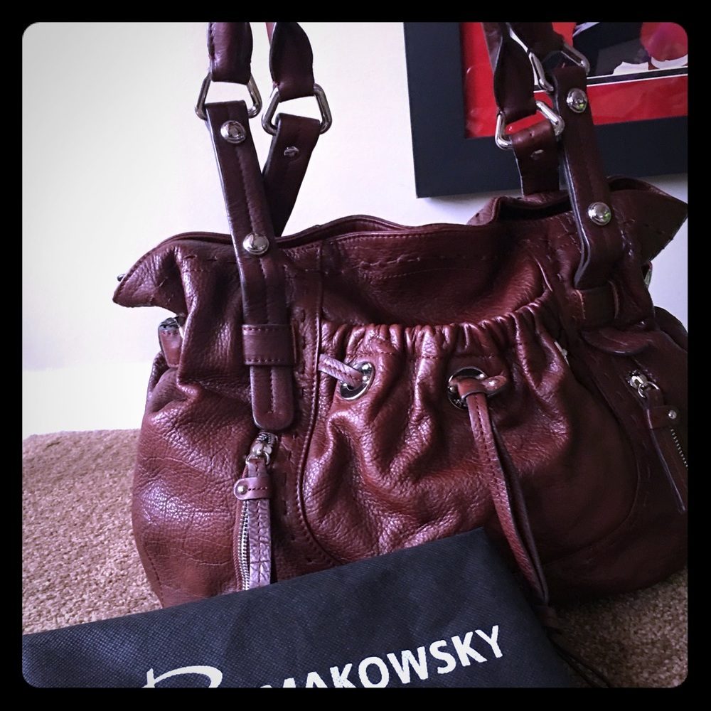 Authentic B Makowsky Leather Handbag