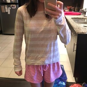 Striped casual long sleeve tee