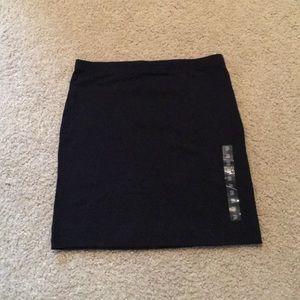 High-waist Knit Cotton Skirt