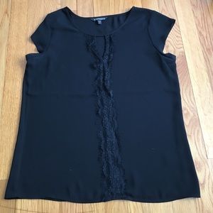 Express lace black top