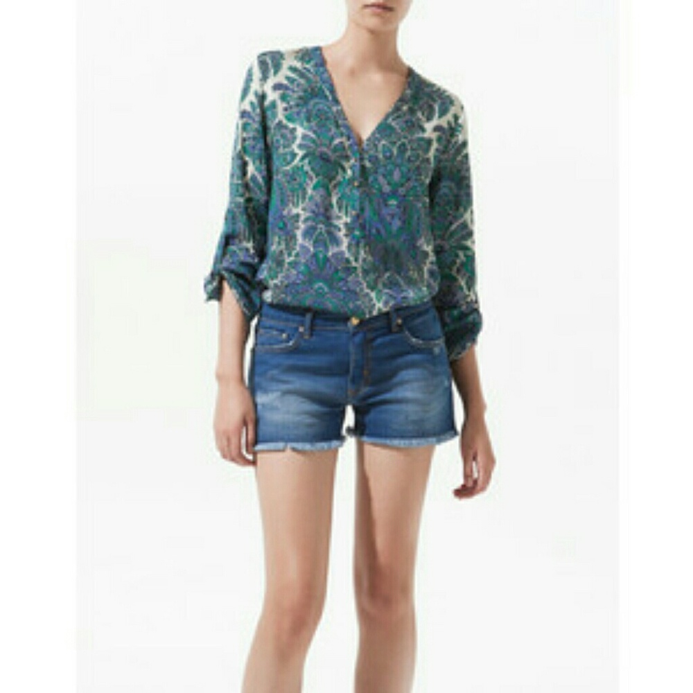 ZARA PAISLEY PRINT TOP - 80% OFF MSRP