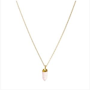 Dogeared rose quartz spear necklace