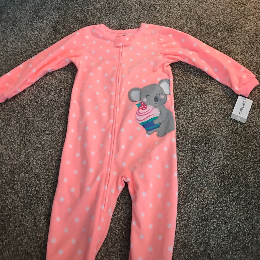 Carters Fleece One piece sleeper, girls. 3t